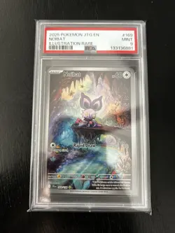 Pokemon TCG Journey Together Noibat Illustration Rare Holo 169/159 PSA 9 2025 - Image 1