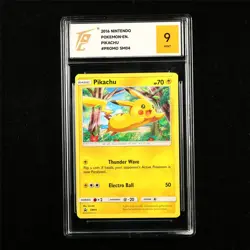 TQG 9 MINT 2016 Pokemon ENG Pikachu SM04 PROMO - Image 1