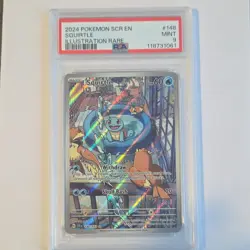 Pokemon Squirtle Illustration Rare Holo Sv07: Stellar Crown #148 PSA 9 2024 - Image 2