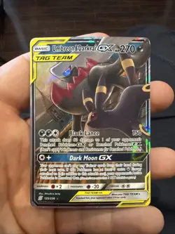 Pokemon Umbreon & Darkrai GX Tag Team 125/236 Unified Minds Dmg - Image 1