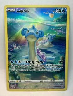 Pokemon TCG Lapras GG05/GG70 Crown Zenith Galarian Gallery Ultra Rare Holo 130 … - Image 1