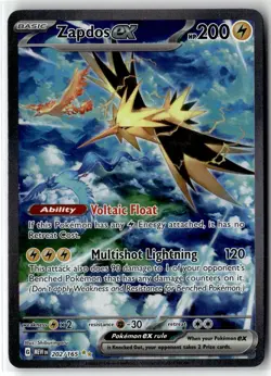 Zapdos ex ⭐ 202/165 Holo Special Illustration Rare 151 2023 Pokemon NM - Image 1