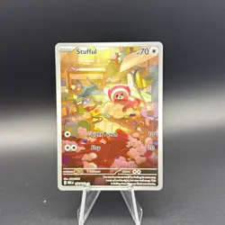 Stufful Pokemon Trading Card 154/132 Mega Evolution Illustration Rare - Image 1