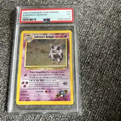 2000 Pokemon gym Heroes Sabrinas Gengar Holo Psa Grade 3 - Image 1
