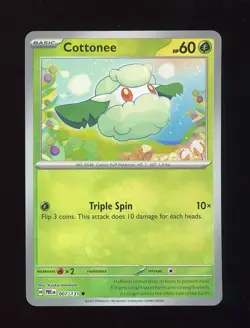 [NM] Masterball Reverse Cottonee Prismatic Evolutions 007/131 Pokemon TCG - Image 1