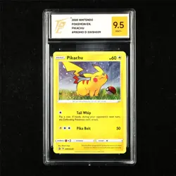 TQG 9.5 MINT+ 2020 Pokemon ENG Pikachu SWSH039 Promo - Image 1