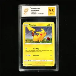 TQG 9.5 MINT+ 2020 Pokemon ENG Pikachu SWSH039 Promo - Image 2