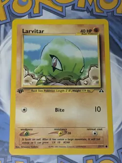 Larvitar 57/75 1st Edition & Tyrogue 66/75 1st Edition Neo Discovery Pokemon Tcg - Image 3