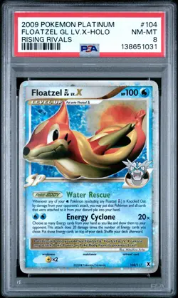 2009 POKEMON PLATINUM RISING RIVALS #104 FLOATZEL GL LV.X-HOLO PSA 8 - Image 1