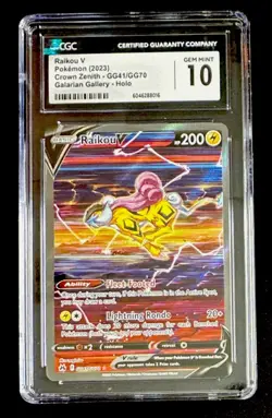 CGC 10 Raikou V #GG41/GG70 2023 Pokemon Crown Zenith Galarian Gallery - Image 1