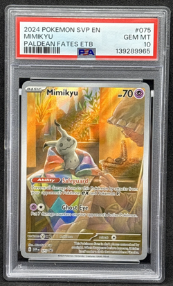 2024 Pokemon SVP EN - Paldean Fates ETB Promo - Mimikyu - 075 - PSA 10 - Image 1