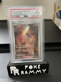 2023 POKEMON MEW EN-151 ILLUSTRATION RARE #168 CHARMANDER PSA 9 - Image 3