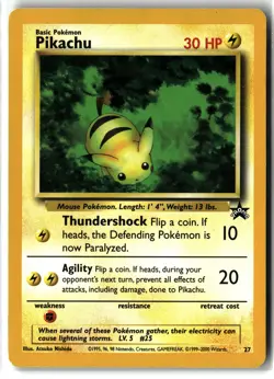 Pikachu ⭐ 27 Promo Wizards Black Star Promos 1999 Pokemon MP - Image 1