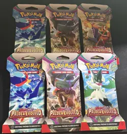 Pokemon Paldea Evolved Sleeved Booster Pack LOT of 10 Sealed Packs - Image 1