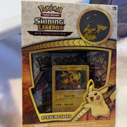 Pokemon TCG Shining Legends Pikachu Pin Collection New Factory Sealed SM76 2017 - Image 1