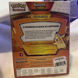 Pokemon TCG Shining Legends Pikachu Pin Collection New Factory Sealed SM76 2017 - Image 3