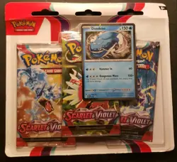 Pokemon Scarlet & Violet 3-Booster Pack Blister (Dondozo) Factory Sealed NEW - Image 1