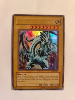Yu-Gi-Oh Blauaugiger W. Drache LOB-G001 Ultra Rare Deutsch Holo Karte TCG - Image 1