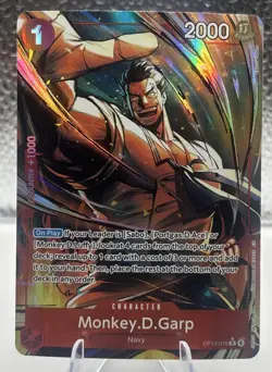 Monkey D. Garp Alt Art OP13-016 - One Piece English Card-Carrying on His Will NM - Image 1
