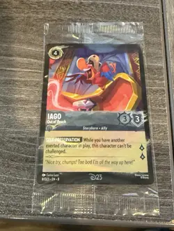 Disney Lorcana Iago Out of Reach D23 Promo Exclusive Trading Card 2025 Sealed - Image 1