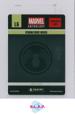 VENOM/EDDIE BROCK PANINI L6 MARVEL ANTHOLOGY LENTICULAR CARD 2025 ENGLISH - Image 2