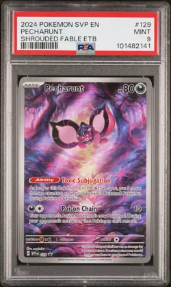 2024 Pokemon Pecharunt 129 Sv: Scarlet & Violet Promo Cards Holo PSA 9 Mint - Image 1