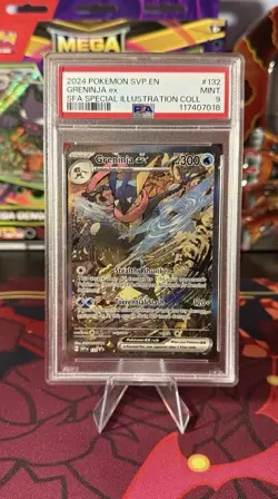 Pokemon Greninja ex 132 Sv: Scarlet & Violet Promo Cards Holo PSA 9 - Image 1