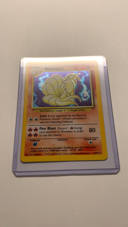 Ninetales Holo Rare 12/102 Base Set Unlimited Pokemon Card - Image 2