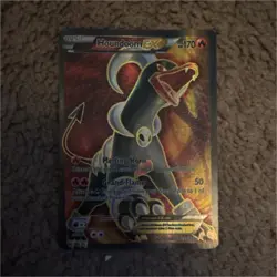 Pokemon Houndoom EX Ultra Rare Full Art Holo 170 HP Card 153/162 - Image 1