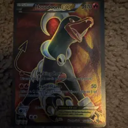 Pokemon Houndoom EX Ultra Rare Full Art Holo 170 HP Card 153/162 - Image 4
