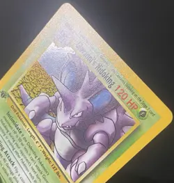 Giovanni's Nidoking 7/132 Gym Challenge Holo 1st Edition *Swirl* Pokemon Card - Image 3