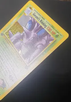 Giovanni's Nidoking 7/132 Gym Challenge Holo 1st Edition *Swirl* Pokemon Card - Image 4