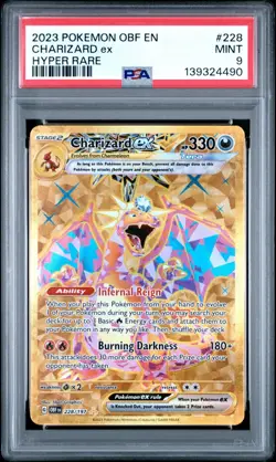 PSA 9 Charizard ex #228 - Obsidian Flames Hyper Rare Pokemon Card - Pokemon TCG - Image 1
