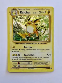 Pokemon TCG Raichu Holo Rare Card 36/108 XY Evolutions 2016 | NM - Image 1