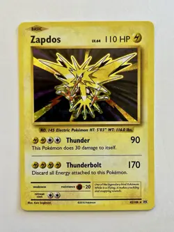 Pokemon Card TCG - Zapdos 42/108 Holo Rare XY Evolutions | NM - Image 1