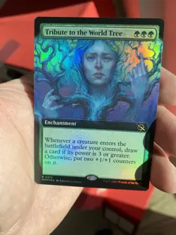 MTG: March of the Machine: Foil Extended Art Tribute to the World Tree: NM! - Image 1