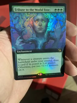 MTG: March of the Machine: Foil Extended Art Tribute to the World Tree: NM! - Image 3