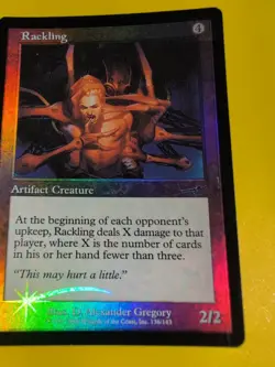 Lashknife & Lawbringer &Rackling (wear to foil top MTG 3 Card. OLD FOIL. NEMESIS - Image 3