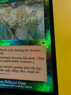 Laccolith Whelp,Flowstone Wall & Fog PAtch MTG 3 Card OLD VINTAGE FOIL. NEMESIS. - Image 4