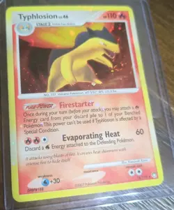 Pokemon Typhlosion TCG Holo 16/123 Mysterious Treasures SWIRL HOLO BLEED ERROR - Image 1