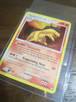 Pokemon Typhlosion TCG Holo 16/123 Mysterious Treasures SWIRL HOLO BLEED ERROR - Image 2