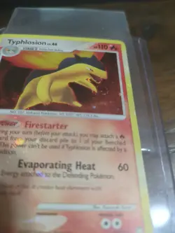 Pokemon Typhlosion TCG Holo 16/123 Mysterious Treasures SWIRL HOLO BLEED ERROR - Image 3