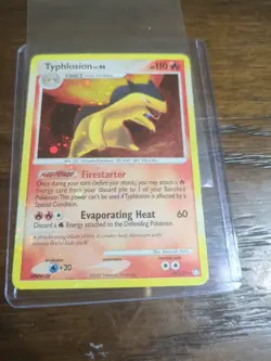 Pokemon Typhlosion TCG Holo 16/123 Mysterious Treasures SWIRL HOLO BLEED ERROR - Image 4