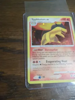 Pokemon Typhlosion TCG Holo 16/123 Mysterious Treasures SWIRL HOLO BLEED ERROR - Image 5