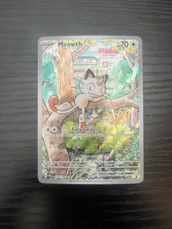 Meowth 106/094 Phantasmal Flames Holo Full Art Pokemon TCG - Image 1