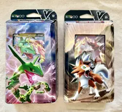 🔥Lot of 2 -Vmax 60 Card Deck Pokemon TCG 2021-22 Rayquaza /Lycanroc New 🔥 - Image 1