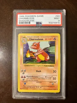 Pokemon Base Shadowless Charmeleon 24/102 PSA 9 - Image 1
