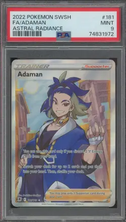 Pokemon Adaman Astral Radiance Ultra Rare Full Art #181 PSA 9 Mint - Image 1