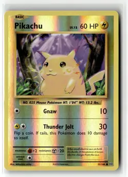 Pikachu ⭐ 35/108 Reverse Holo Common Evolutions 2016 Pokemon NM - Image 1