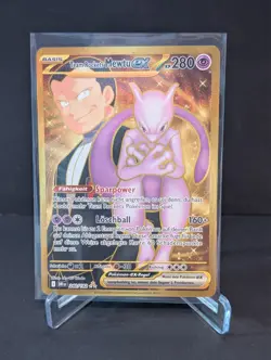 Pokemon Ewige Rivalen Deutsch - Team Rockets Mewtu ex Gold Full Art 240/182 - Image 1